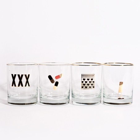 创意涂鸦玻璃杯4色供选