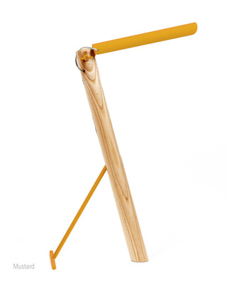简洁几何木质台灯-黄色