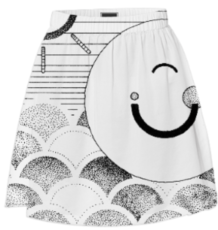 夏日女裙 - 中短灰度-2