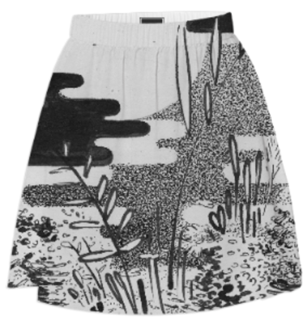 夏日女裙 - 中短灰度-3