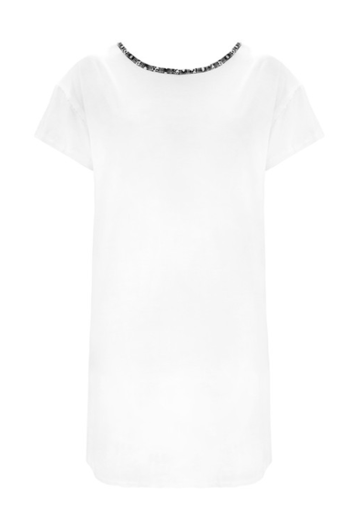 薄纱长摆短袖女装-1