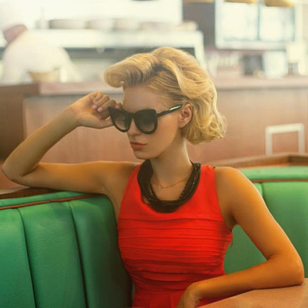 猫女太阳镜 - 斜角款-10