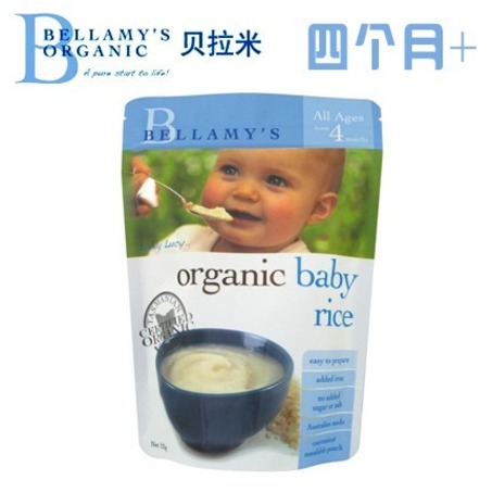 Bellamy's 贝拉米有机高钙婴儿米粉 125g 4月+
