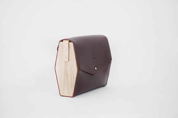 f2studio2016菱形简约真皮女包头层牛皮实木植鞣单肩斜挎包女包