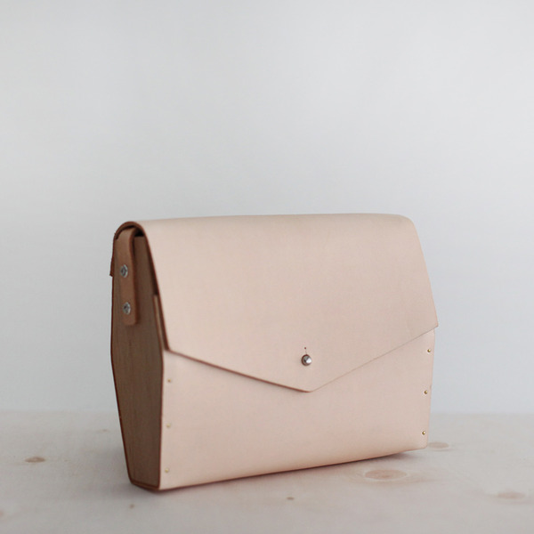 f2studio2016菱形简约真皮女包头层牛皮实木植鞣单肩斜挎包女包