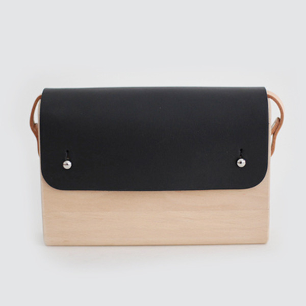 f2studio实木植鞣 手工真皮女包斜挎包小方包 复古简约单肩包