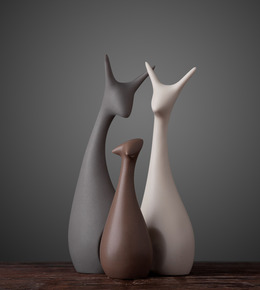 北欧摆件家居装饰品酒柜创意现代客厅陶瓷工艺品电视柜摆设结婚礼