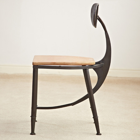 美式loft做旧复古铁艺餐椅实木咖啡座椅甜点店休闲椅靠背椅复旧