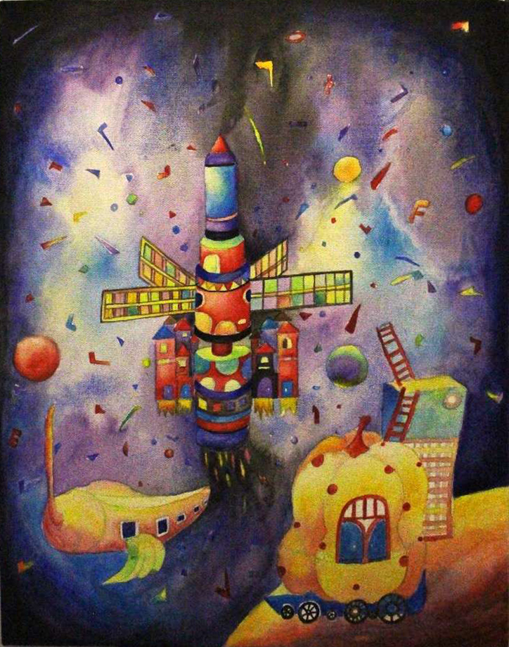 《移动城堡系列-太空》 51X39.5