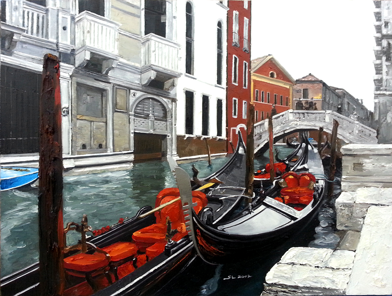 《水城街景》 60x80