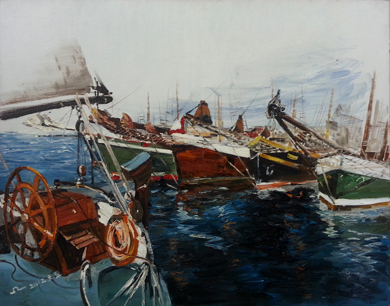 《渔港》 73x92
