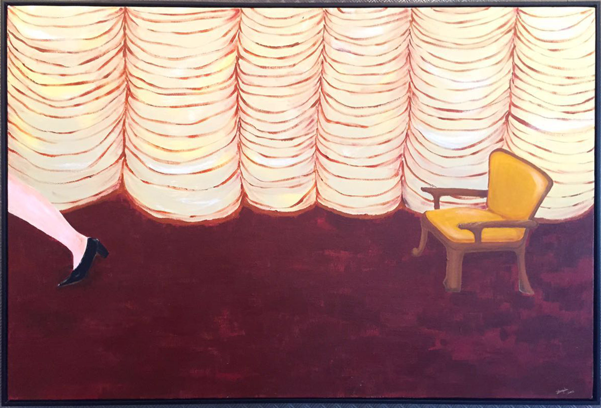 《she is not here》120×80cm