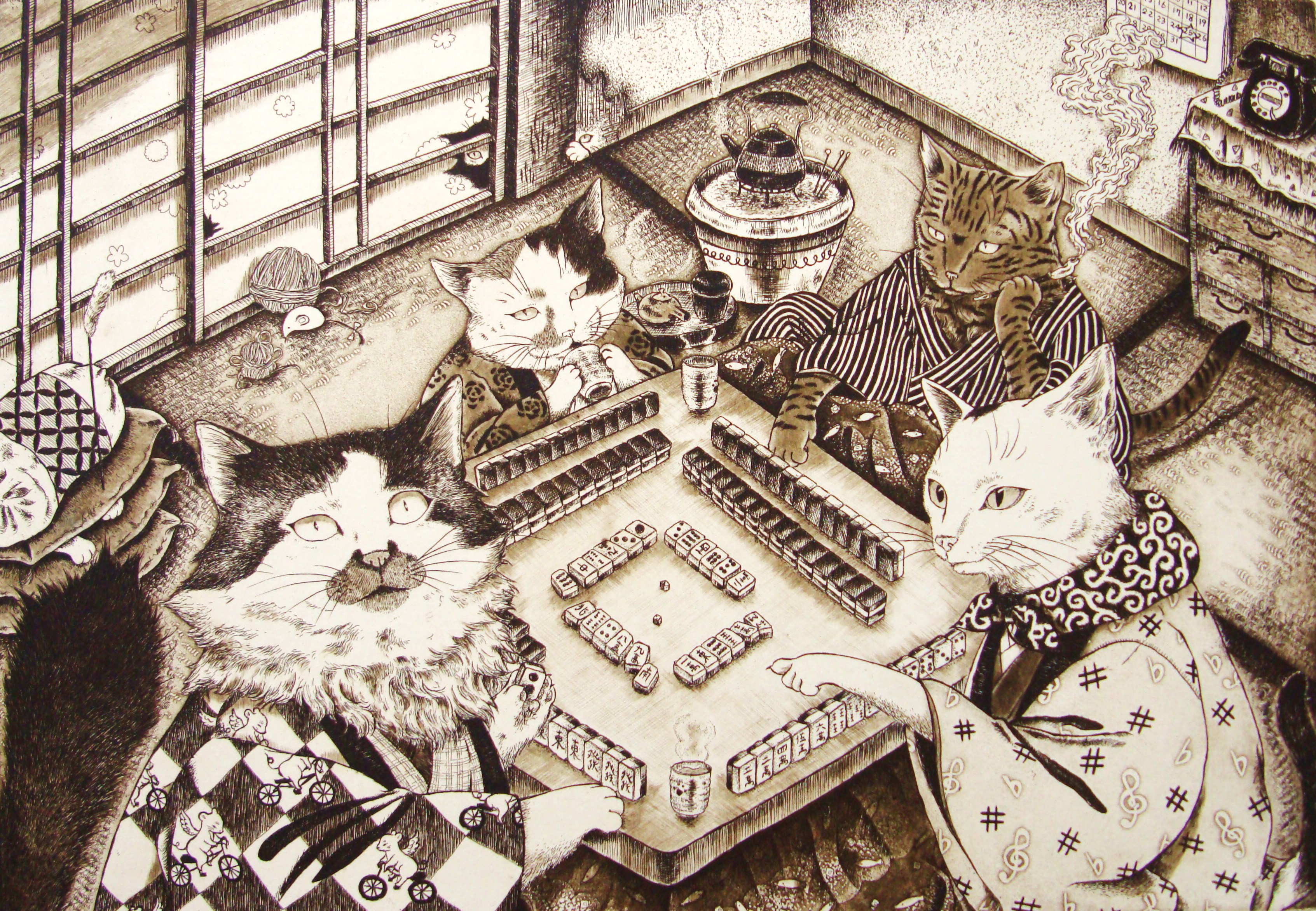 《またたび壮、ひねもすのたり》 23.5*33.5