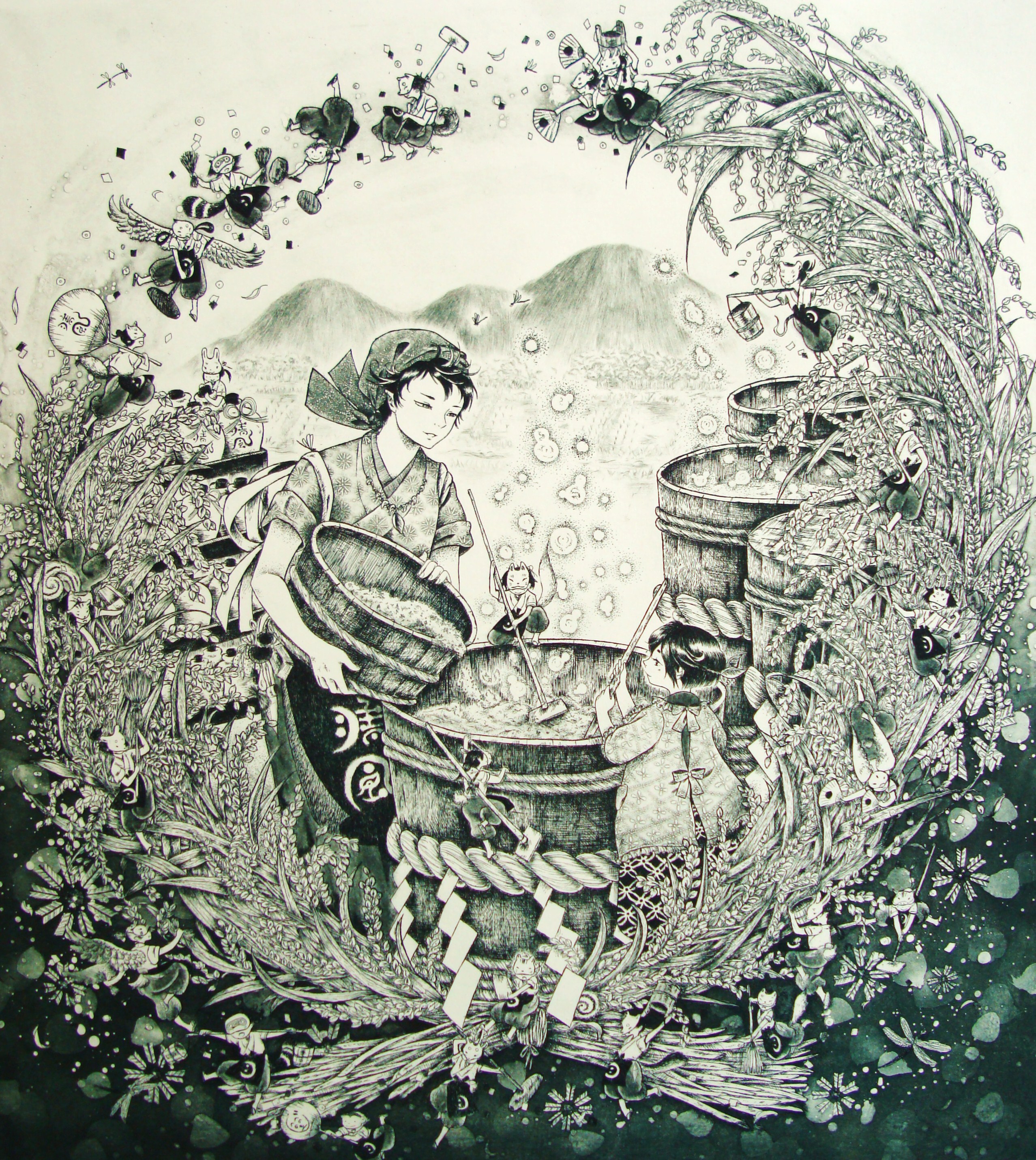 《淸穂の聲》50.5*45.5