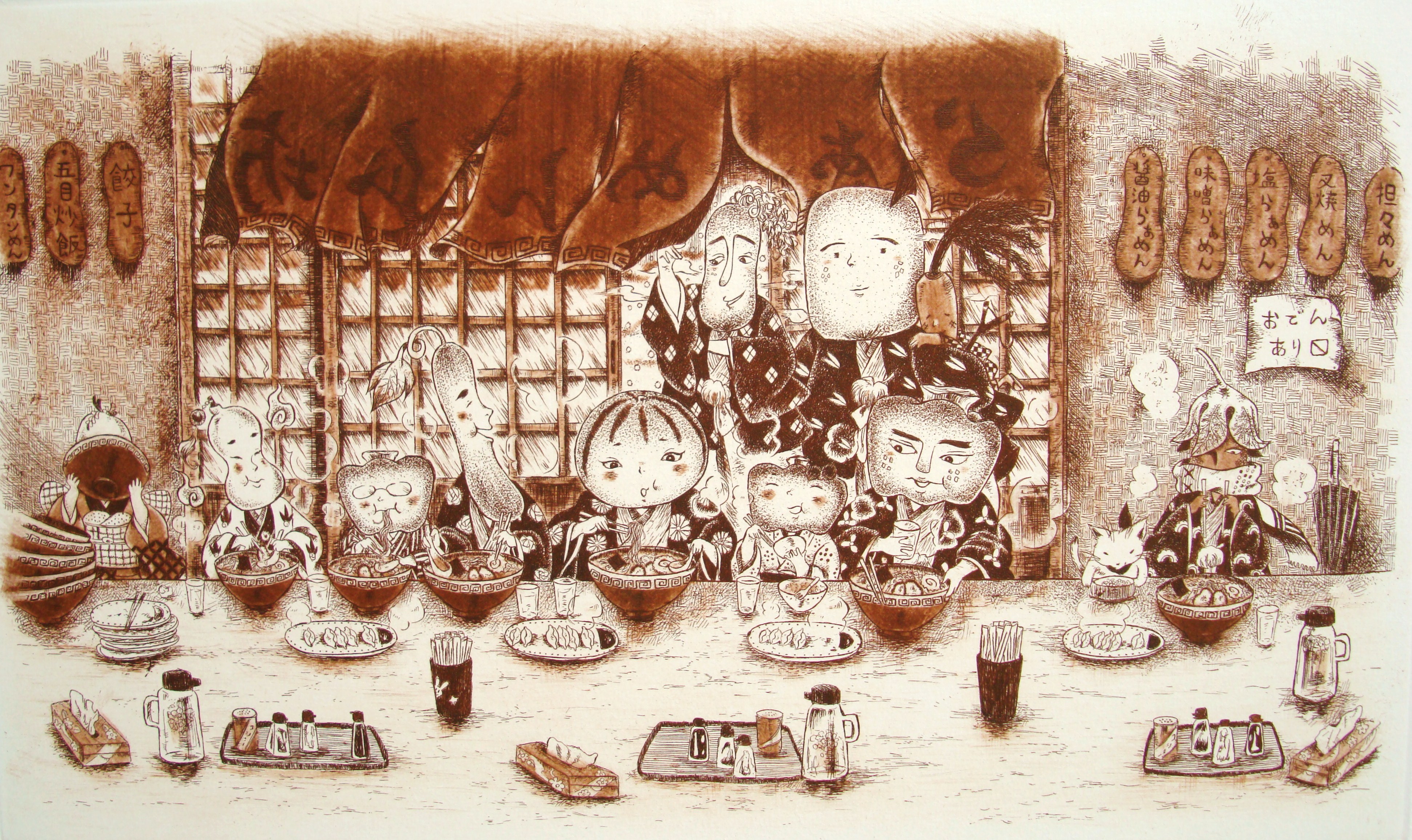 《雪灯の団欒》 24x40