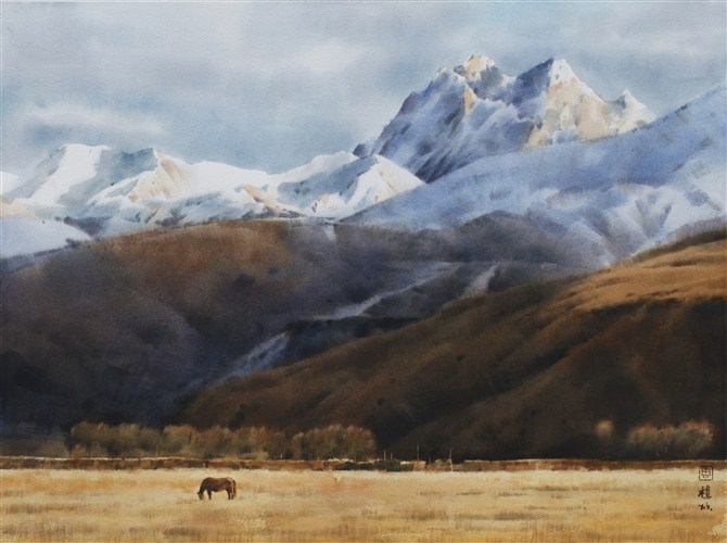 《雪山》72.5×54