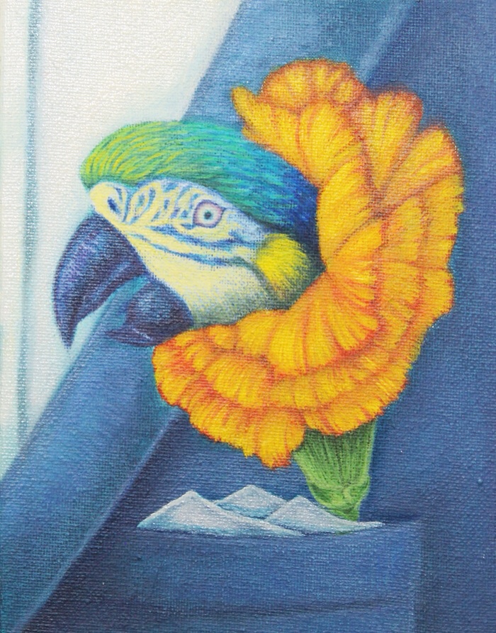 《感情の花（鹦鹉）》 14×18