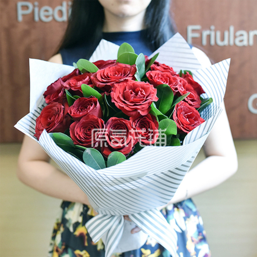 原气花铺-花店-上海-北京The Rose--纯色玫瑰花束-5