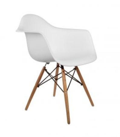现代塑料木质拼接椅-2