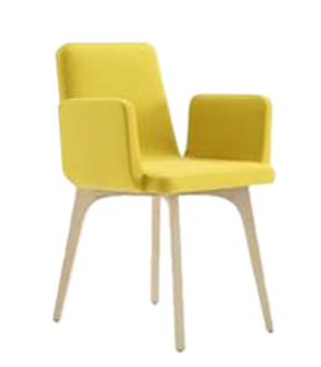 亮黄色拼接椅