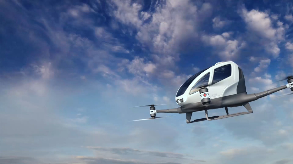 全球第一架载人无人机 Ehang 184 将于今夏在迪拜启航