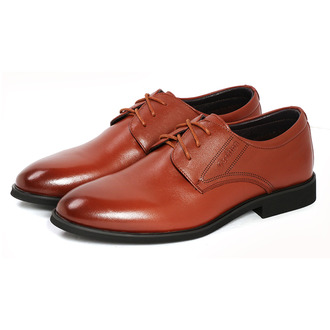 春夏季新款商务休闲男鞋牛皮舒适时尚简约系带单鞋M10097