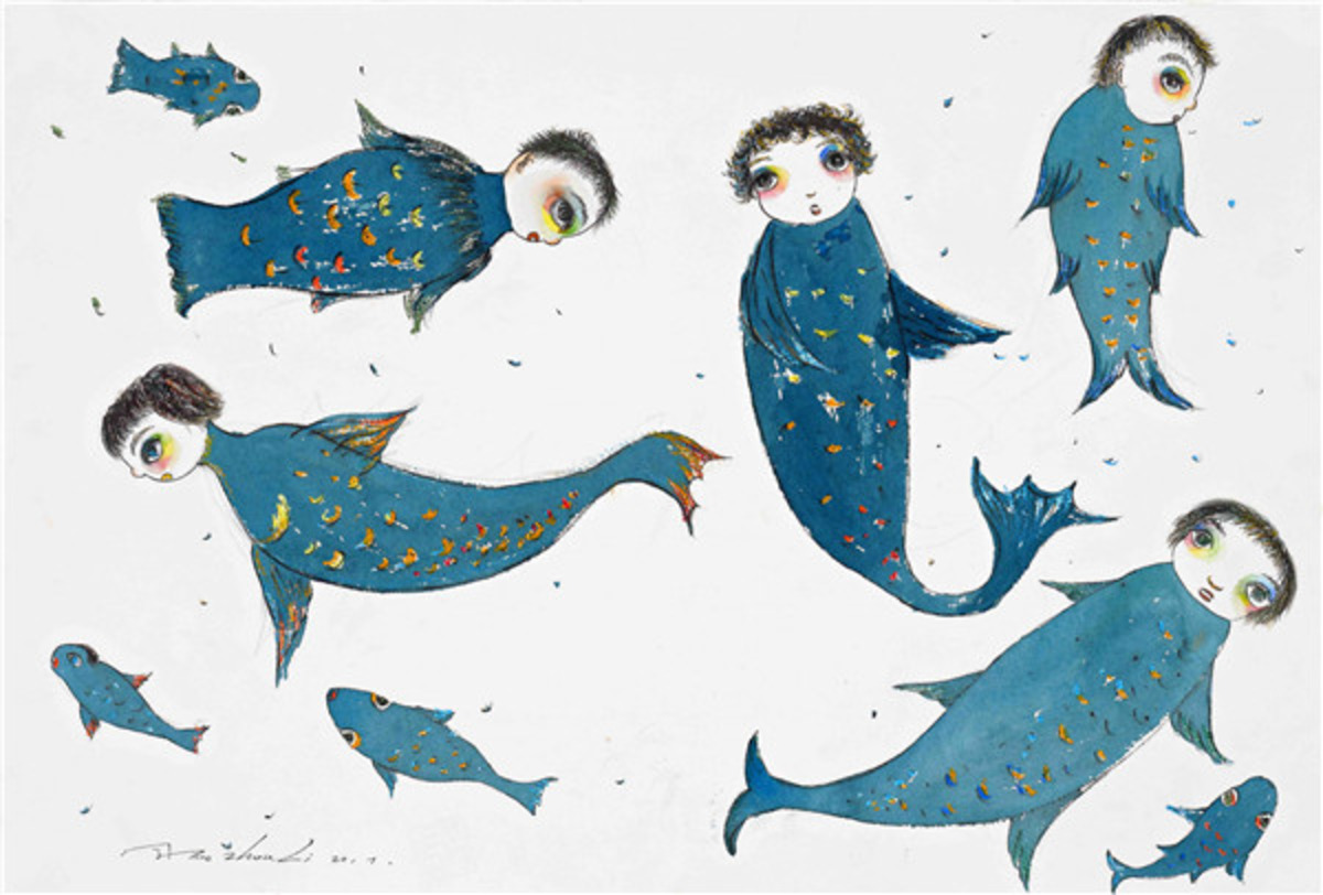 「鱼儿畅游记」周丽个展