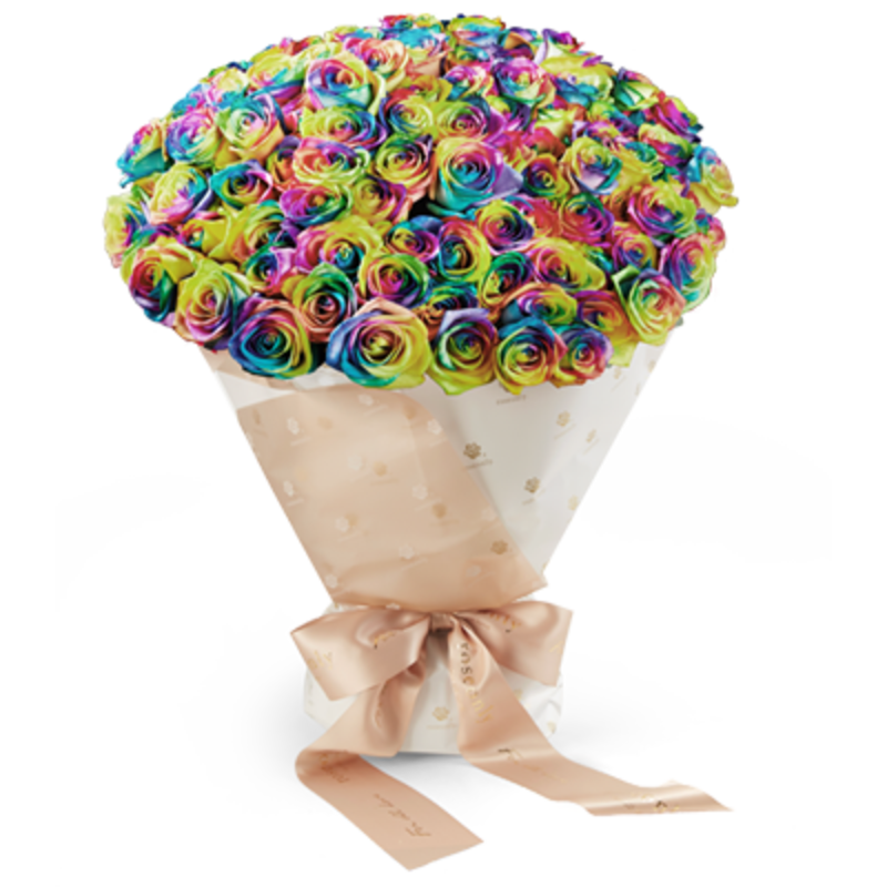 恋爱时光9支粉色透明盒浪漫红 40cm长形