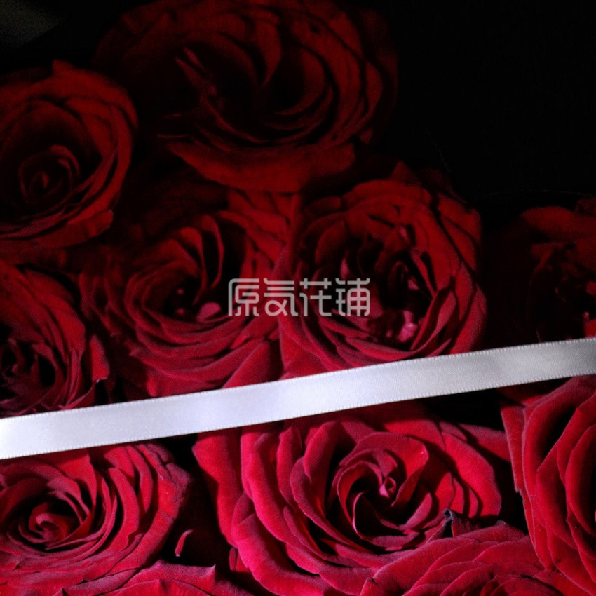 原气花铺-花店-上海-北京永恒——进口红玫瑰心形花盒-3