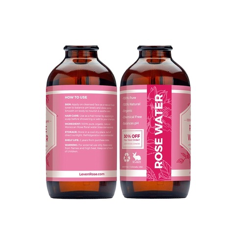 Leven Rose 莱温玫瑰 有机摩洛哥玫瑰水 PH爽肤水 [4 fl oz/118 ml]-3