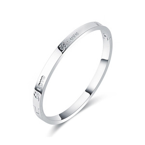 时尚开口足银手镯 女款饰品