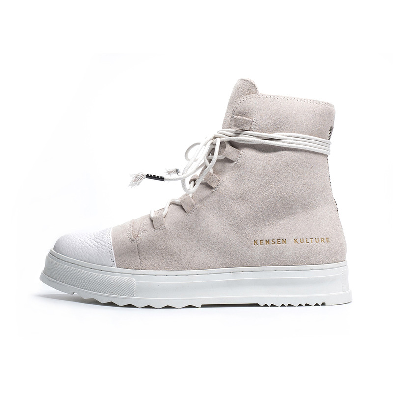 THICK FLATFORM HI-TOP SUEDE BOOTS