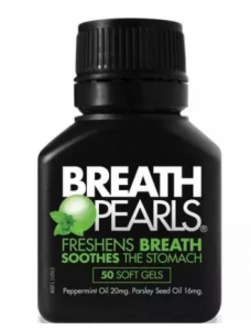 Breath pearls清新草本口气胶囊去口臭排胀气 50粒