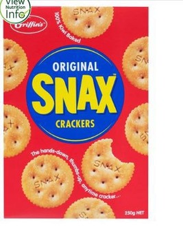 新西兰直邮！ griffins snax咸酥原味饼干进口饼干250g！好吃不贵 👛¥30。 满四盒以上包邮