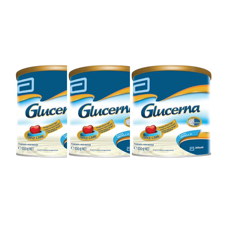 Glucerna Triple Care Vanilla 血糖糖尿病奶粉【3罐/6罐国际包邮装】850g