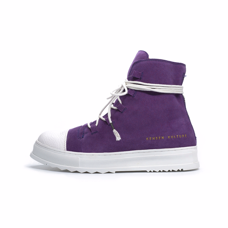 THICK FLATFORM HI-TOP SUEDE BOOTS