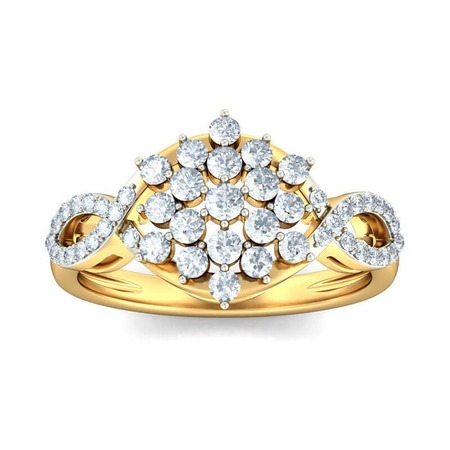 黄钻戒指定制裸钻彩钻方形钻戒