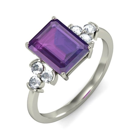 18K金彩金情侣对戒 新款结婚钻戒