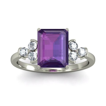 18K金彩金情侣对戒 新款结婚钻戒