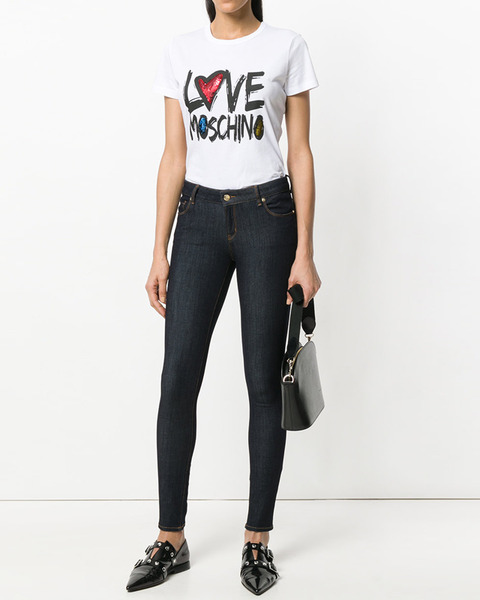 【原价990限时折扣】LOVEMOSCHINO2018春夏新款loveT恤百搭短袖