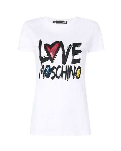 【原价990限时折扣】LOVEMOSCHINO2018春夏新款loveT恤百搭短袖