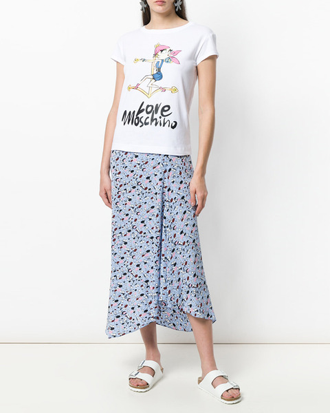 【原价970限时折扣】LOVEMOSCHINO2018新款PATCHT恤涂鸦T恤
