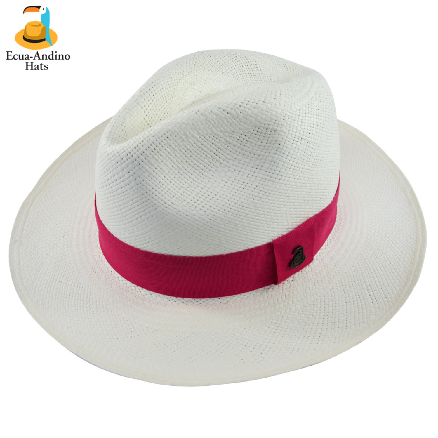 Classic White Large Brim 彩帽带 8cm Ecua-Andino 正宗巴拿马草帽-4