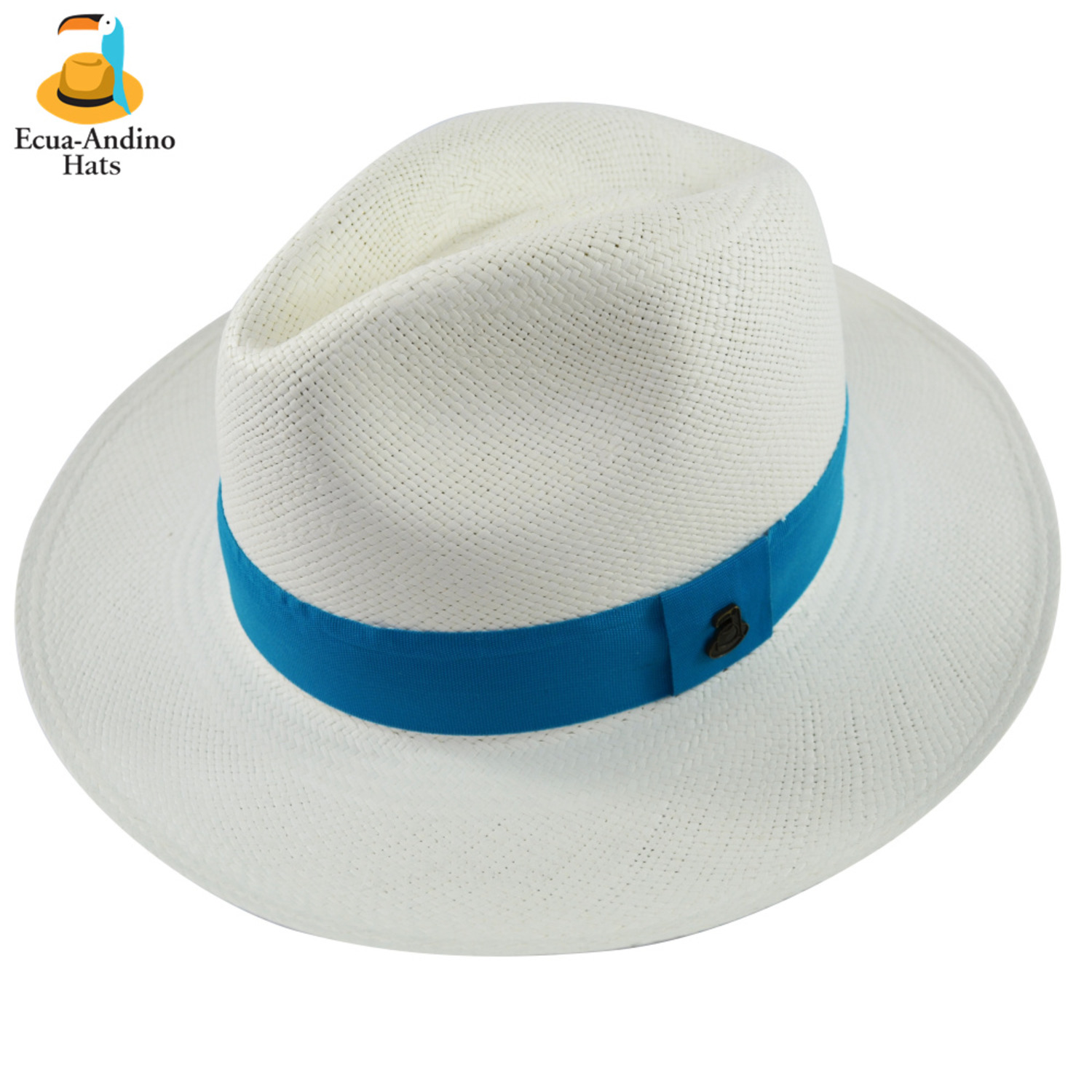 Classic White Large Brim 彩帽带 8cm Ecua-Andino 正宗巴拿马草帽-5