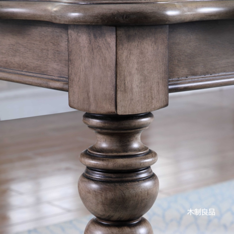【维多利亚】美式田园 至简臻品 进口黄杨木框架 长餐桌 1600*900*760mm-5