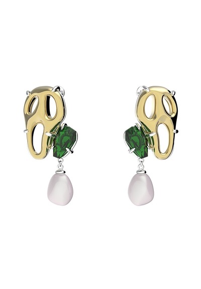 天然鲍鱼贝潜水鱼影纯银耳环