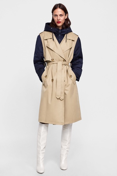 人字斜纹男士版大衣