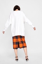 霓彩格纹轻便大衣