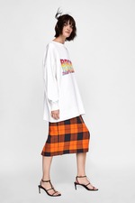 霓彩格纹轻便大衣