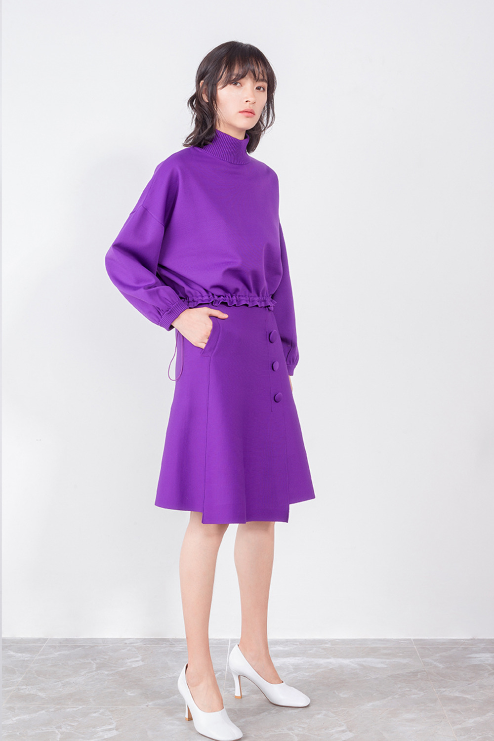 字母提花针织套头衫-6